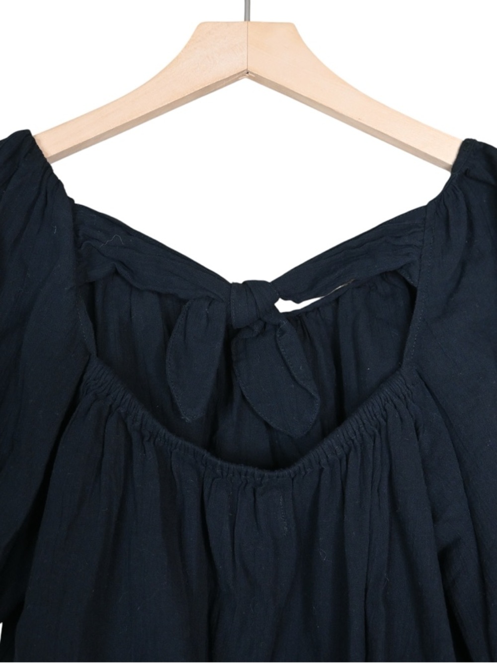Old Navy Women's S Black Off-the-Shoulder Puff Sleeve Top - Picture 4 of 9
